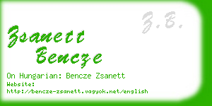 zsanett bencze business card